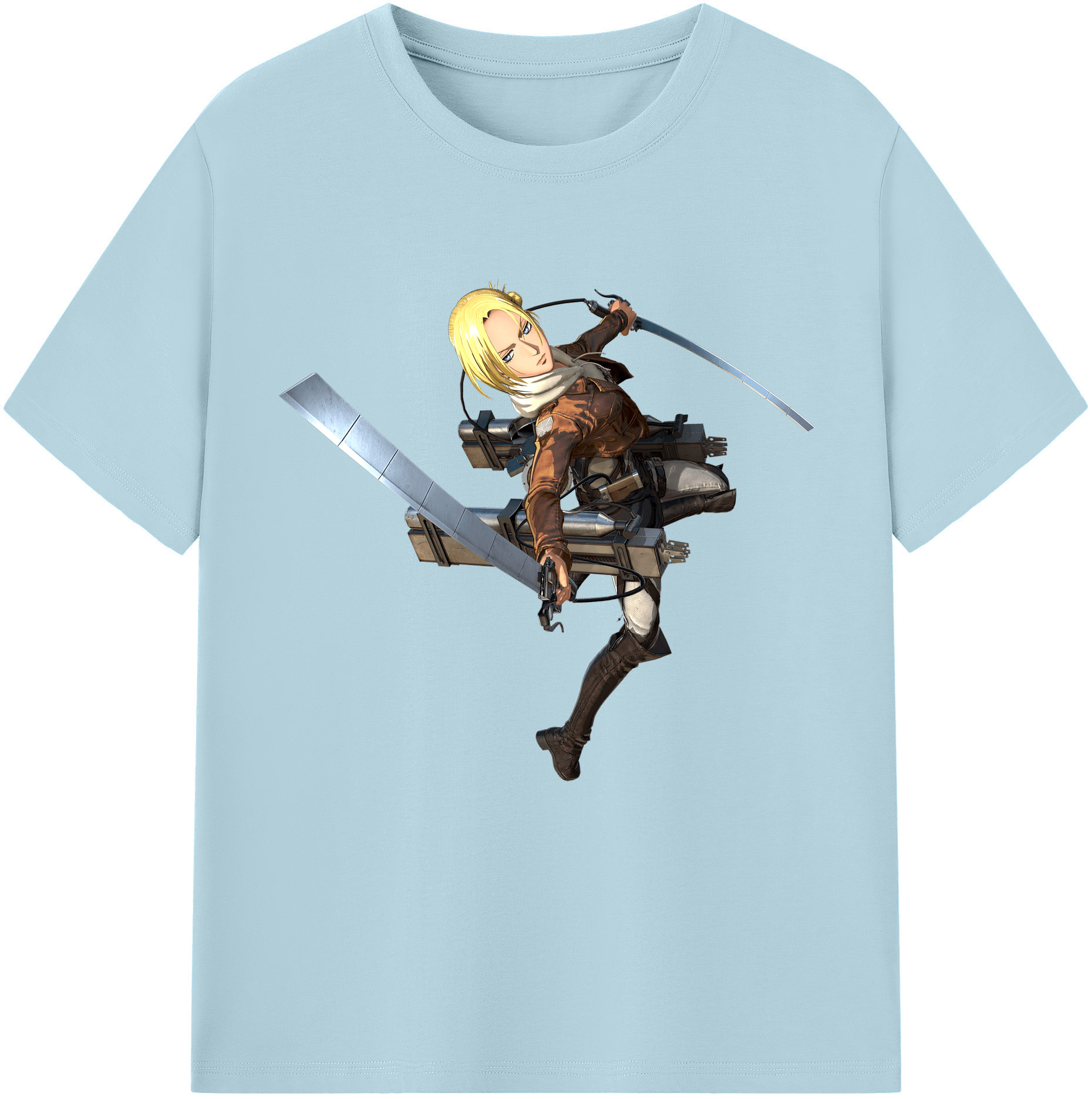 （画像用） 進撃の巨人 アニ・レオンハート Attack on Titan Annie Leonhart 綿100％半袖Tシャツ（フロントプリント）